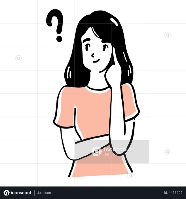 Woman thinking something  Illustration