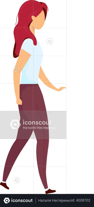 Woman walking  Illustration
