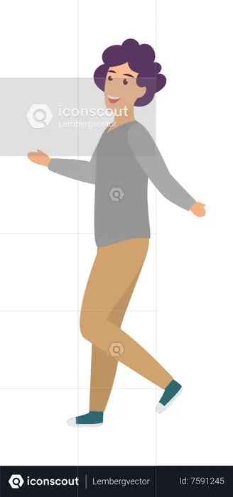 Woman Walking  Illustration
