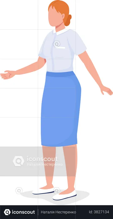 Woman wearing professional attire  Illustration