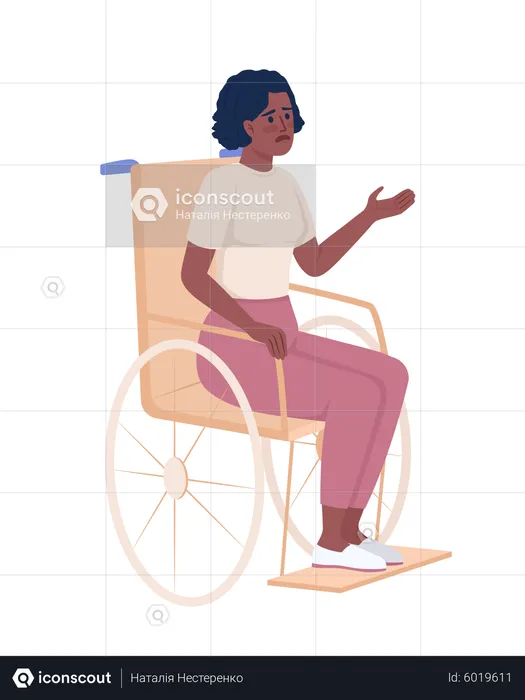 Woman with disability  Illustration