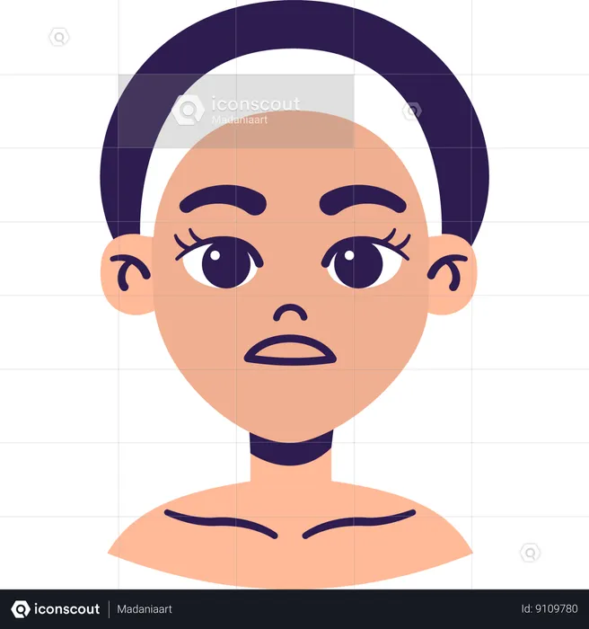 Woman with Dull Skin  Illustration