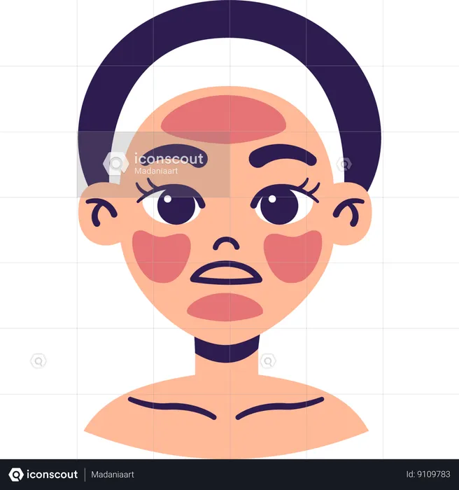 Woman with Sensitive Skin  Illustration