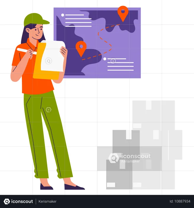 Woman working on quality control  Illustration