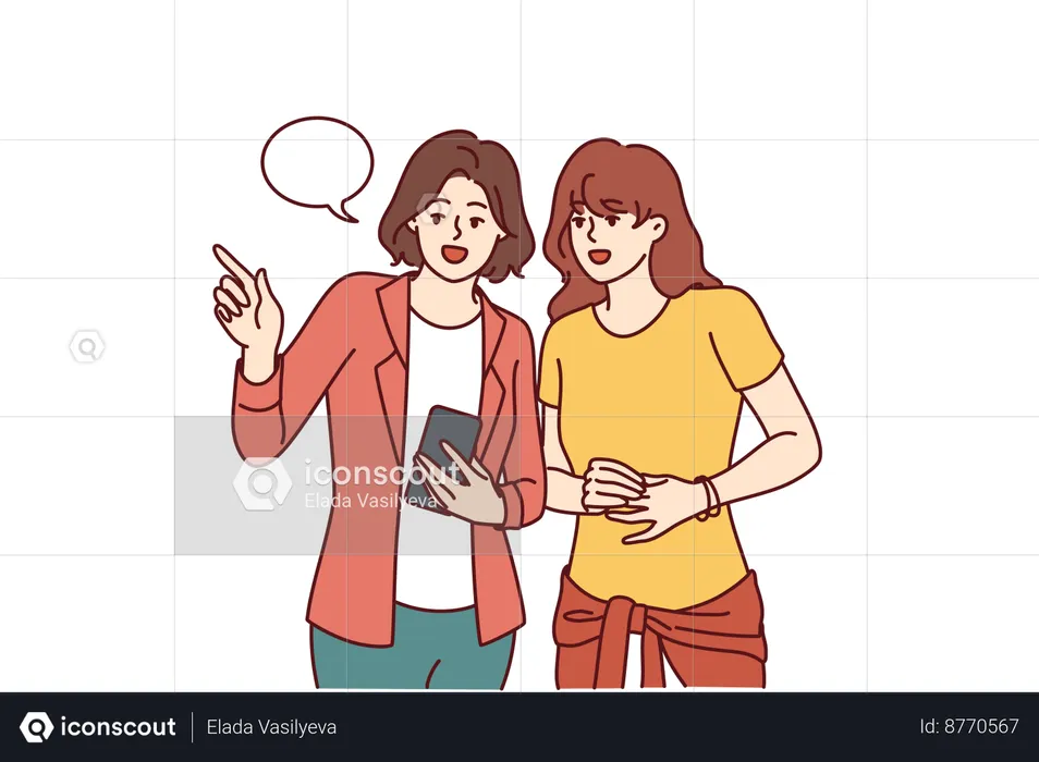 Women are gossiping  Illustration
