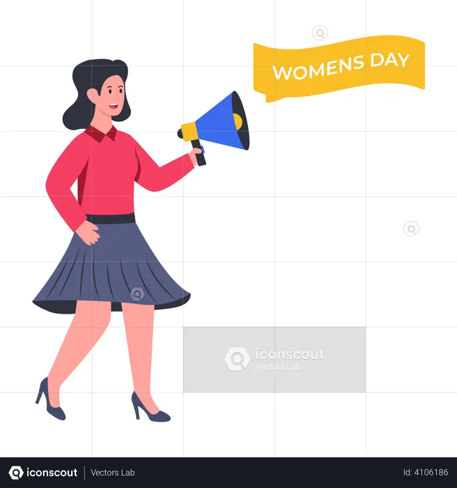 Women day Announcement  Illustration