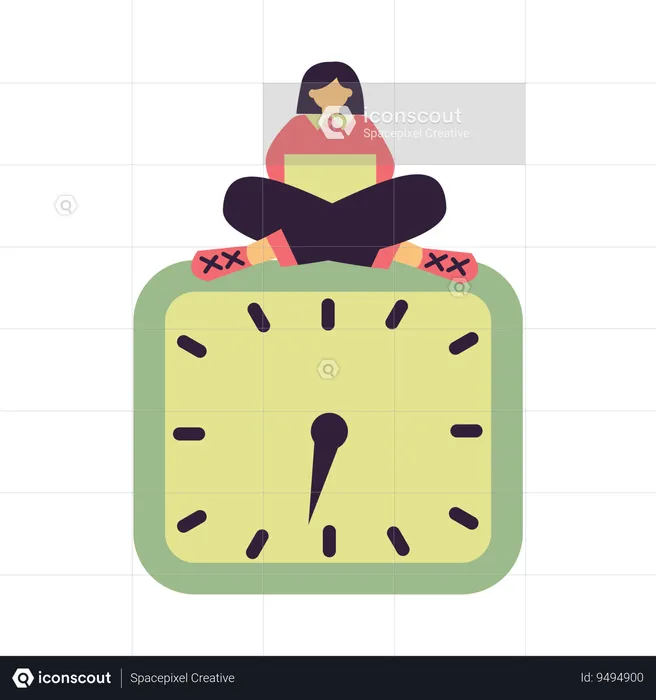 Women doing Time management  Illustration