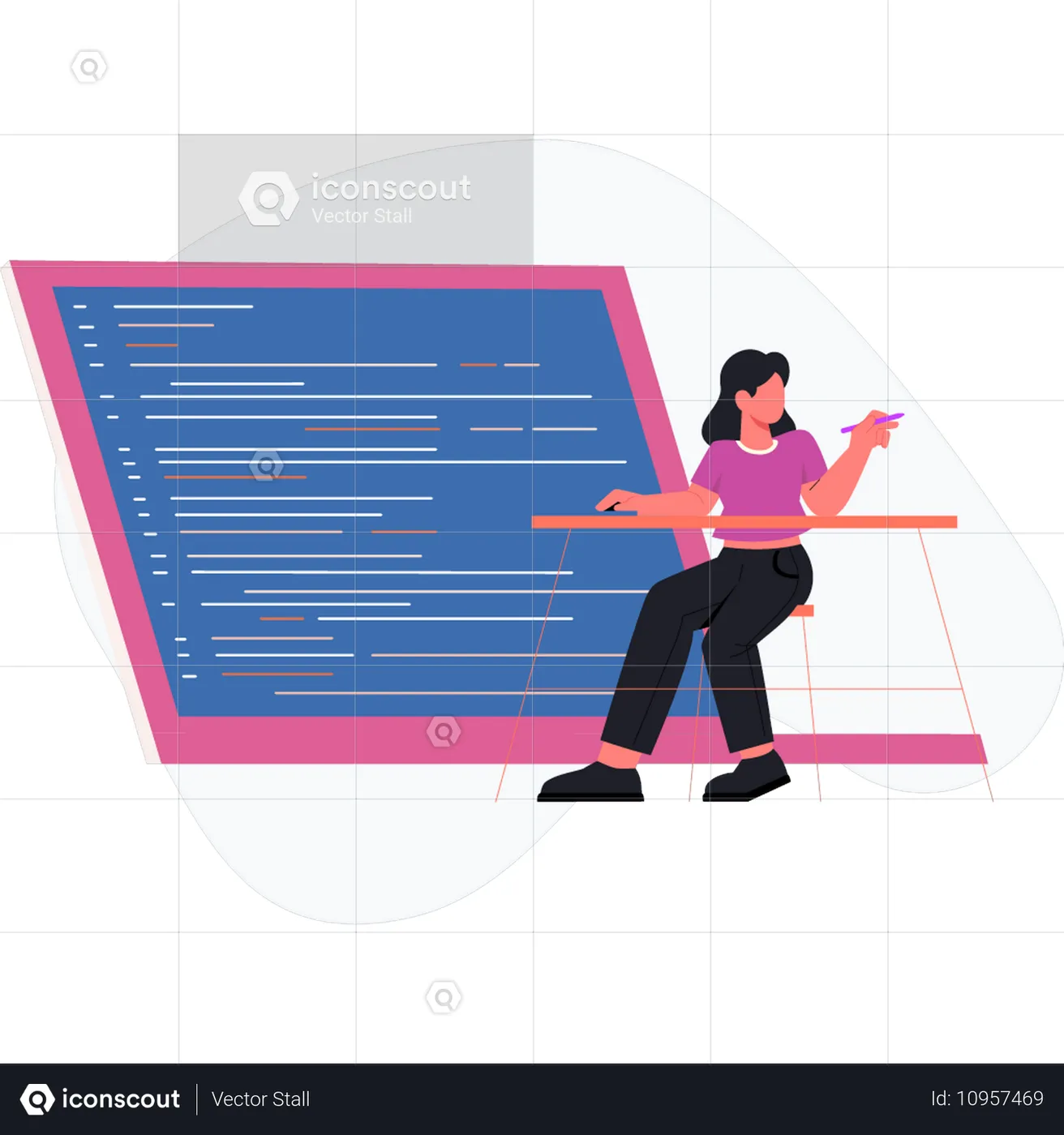 Women Explaining Software Programming Illustration - Free Download Seo ...