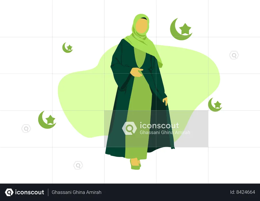 Women in Hijab  Illustration