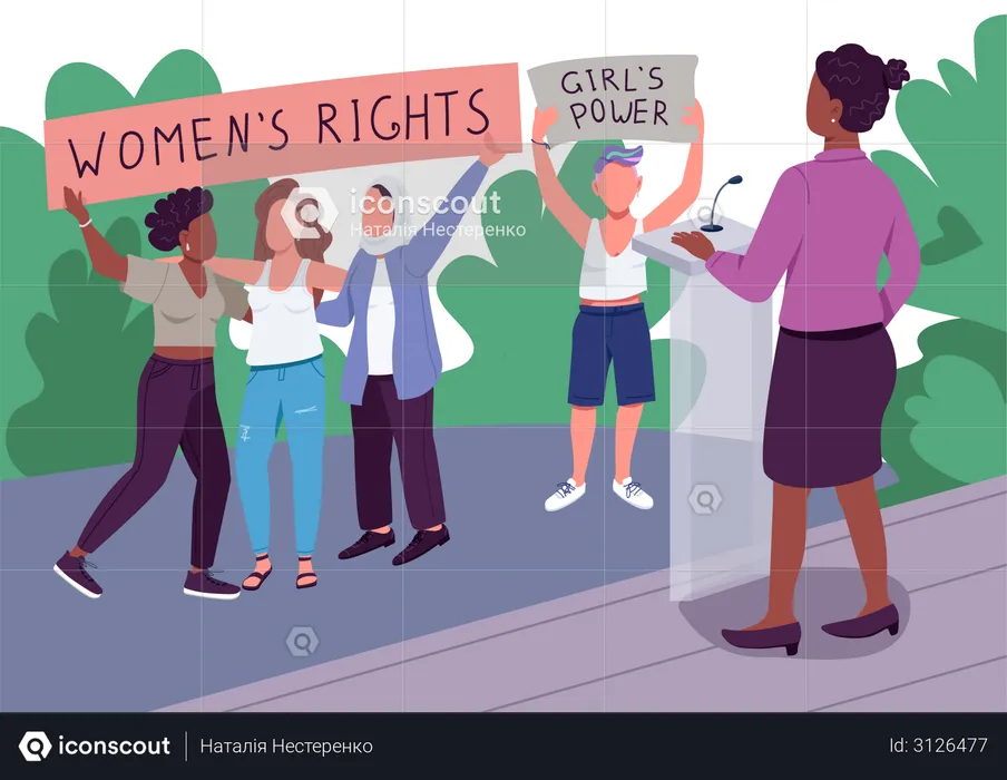 Women rights  Illustration