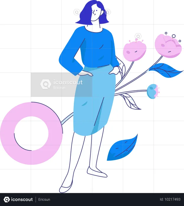 女性の認識  イラスト