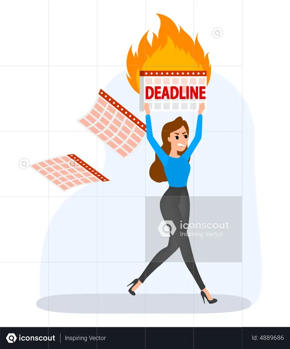 Work Deadline Announcement  Illustration