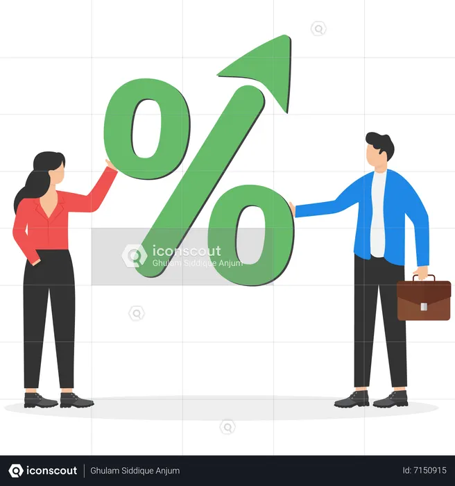 Work efficiency to grow business profit  Illustration