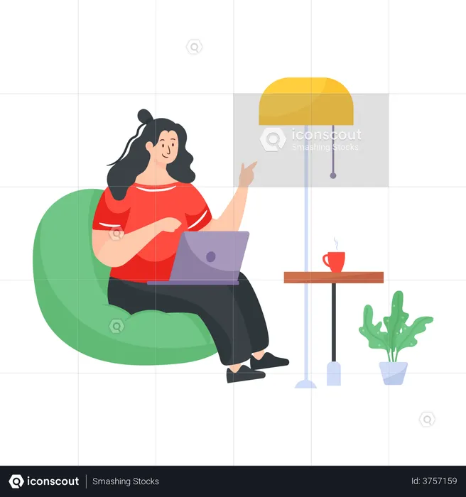 Work from Home  Illustration