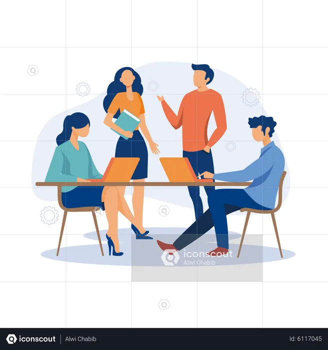 Work meeting  Illustration
