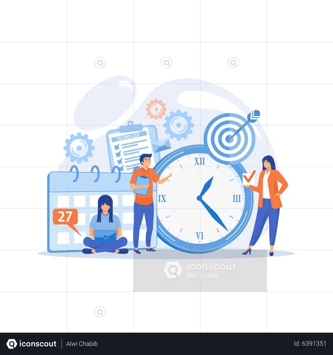 Work schedule  Illustration