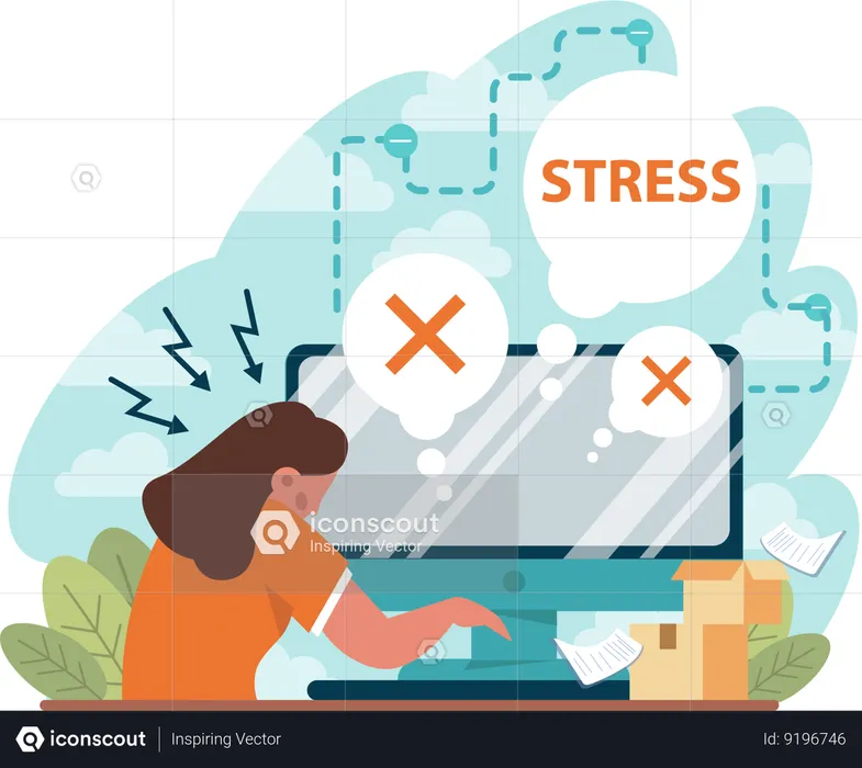 Work stress  Illustration