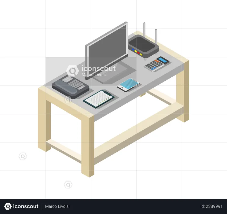 Work table  Illustration
