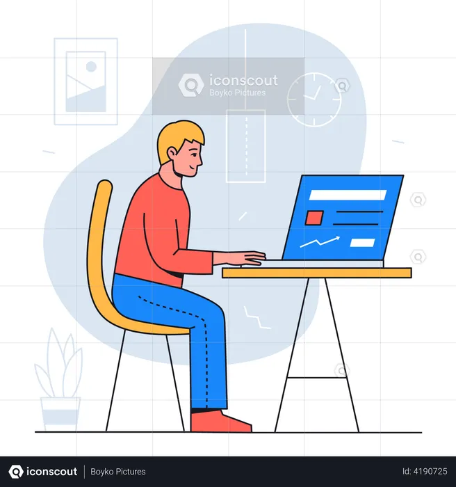 Working employee  Illustration