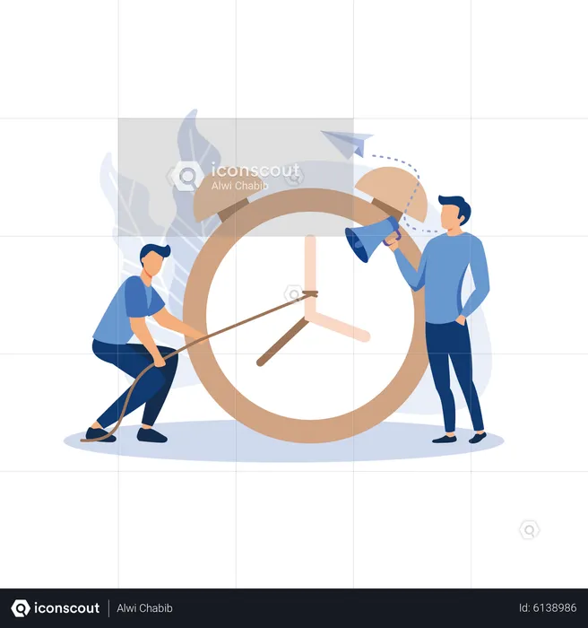 Working time management  Illustration