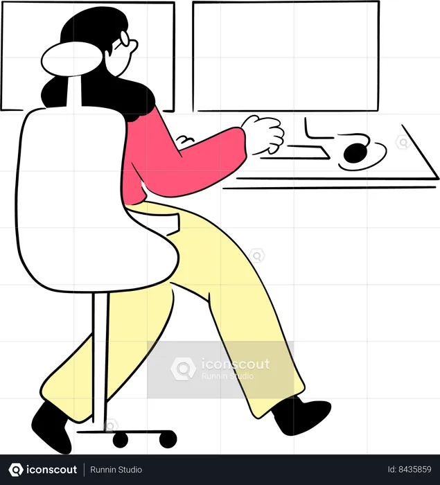 Working With Computers  Illustration