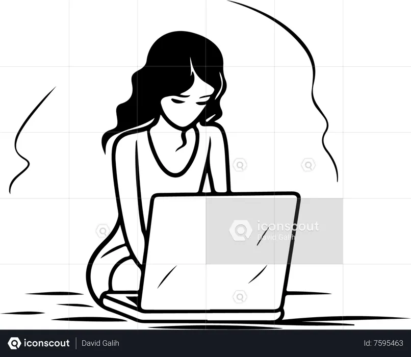 Working woman suffering work stress  Illustration