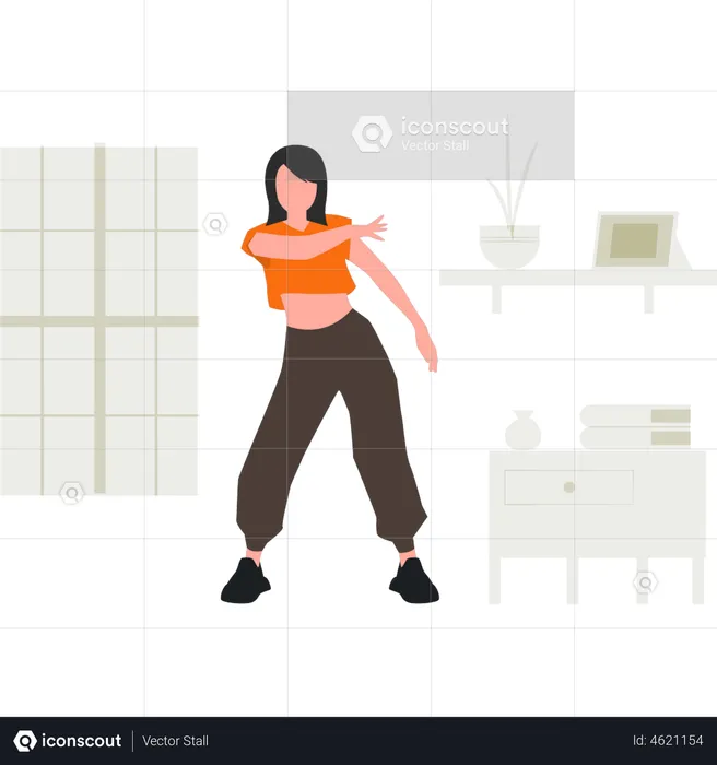 Workout At Home  Illustration