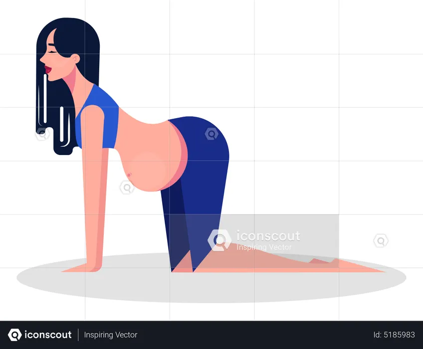 Workout for pregnant woman  Illustration