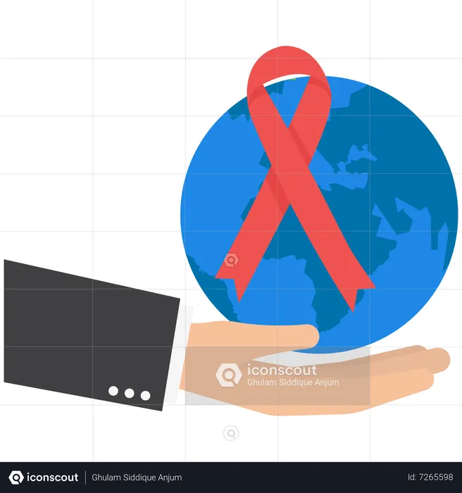 World AIDS day awareness  Illustration