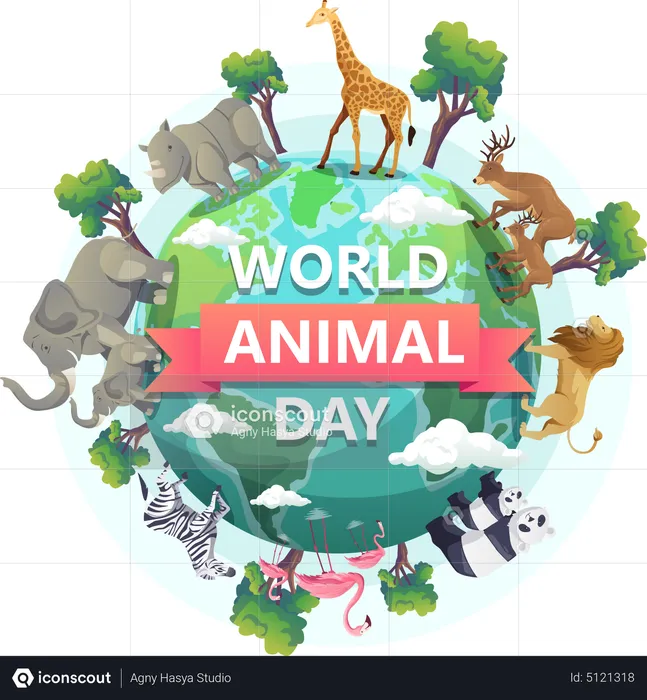 World Animal Day  Illustration