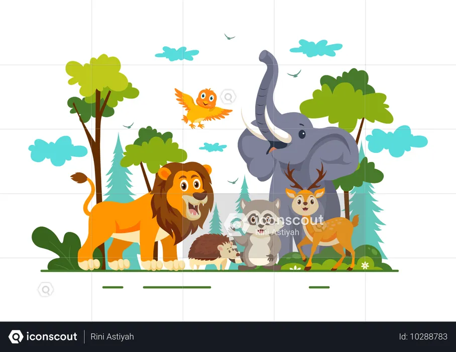 World Animal Day  Illustration