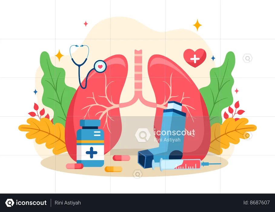 World asthma day  Illustration