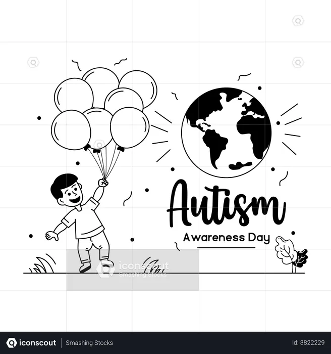 World Autism Awareness Day  Illustration
