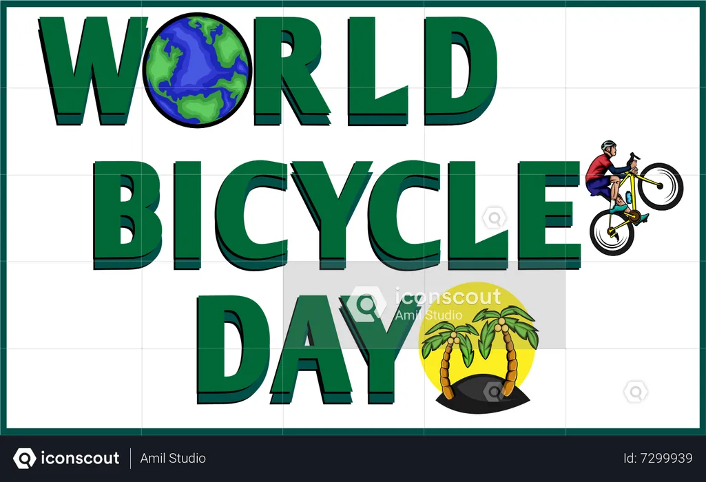 World bicycle day  Illustration