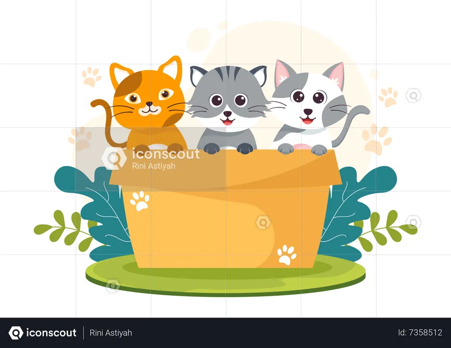 World Cat Day  Illustration