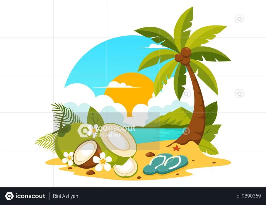 World Coconut Day  Illustration