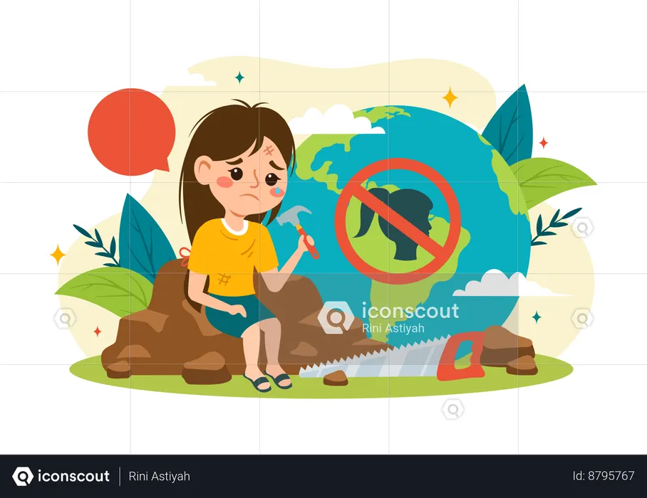 World Day Against Child Labour  Illustration