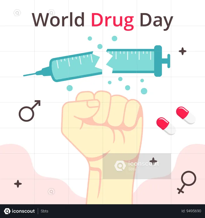 World Drug Day  Illustration