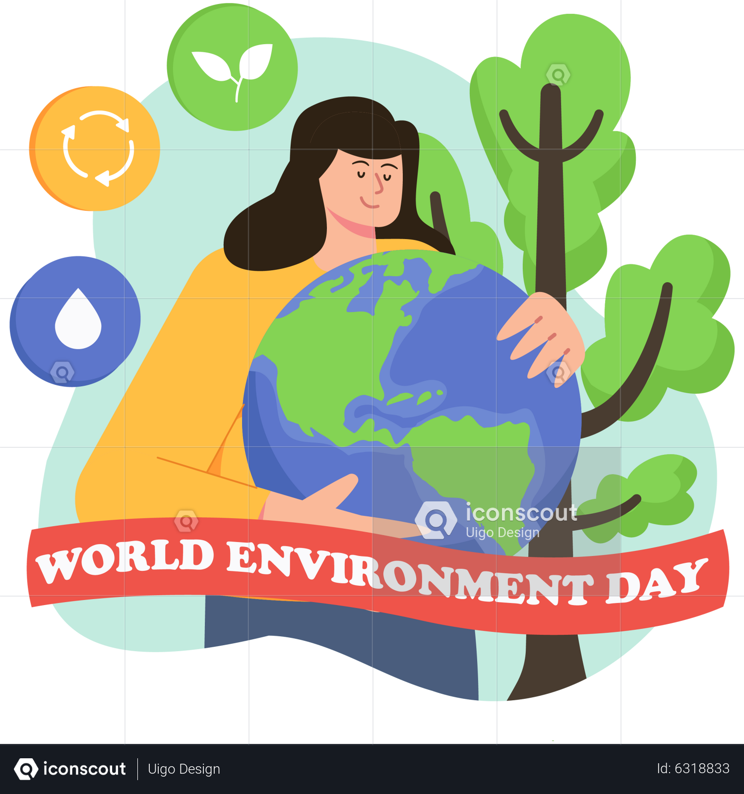 Best Premium World Environment Day Illustration Download In PNG ...