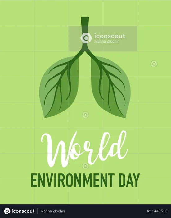 World Environment day, go green concept  Illustration