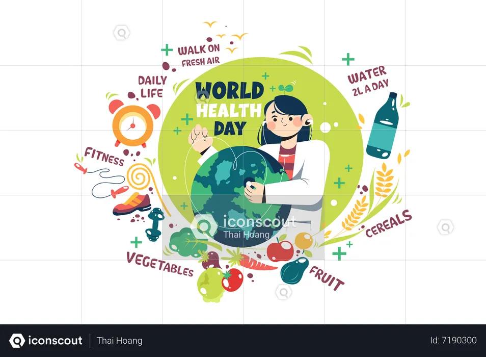 World Health Day  Illustration