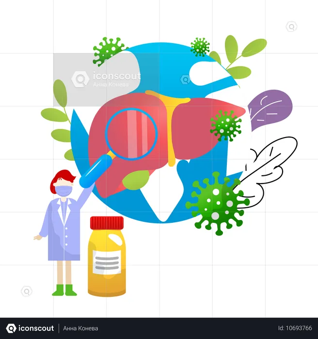 World hepatitis day  Illustration