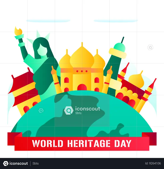 World Heritage Day  Illustration