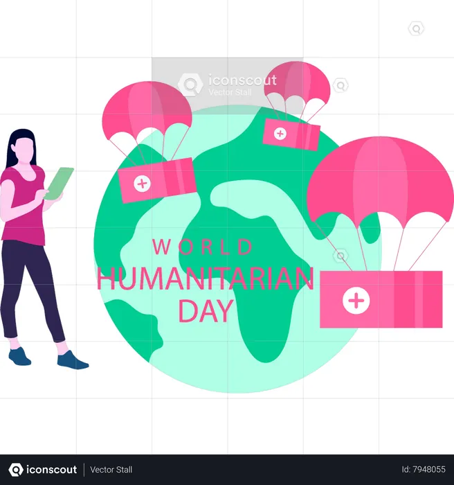 World humanitarian day  Illustration