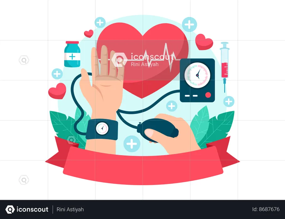 World hypertension day  Illustration