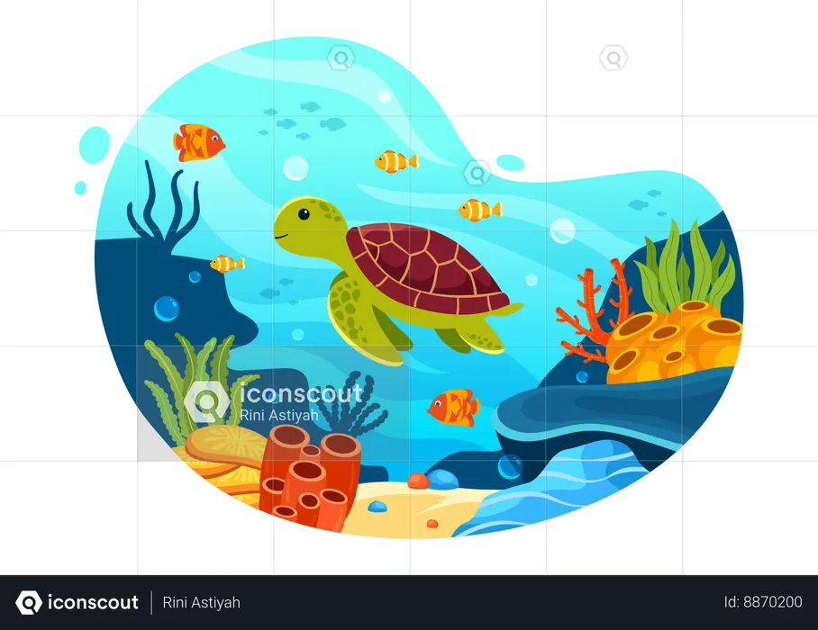 World Oceans Day  Illustration