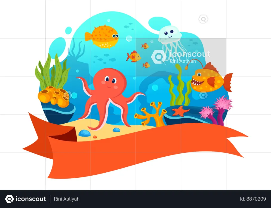 World Oceans Day  Illustration