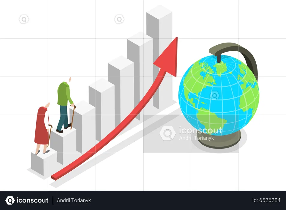 Best World Population Growth Illustration download in PNG & Vector format