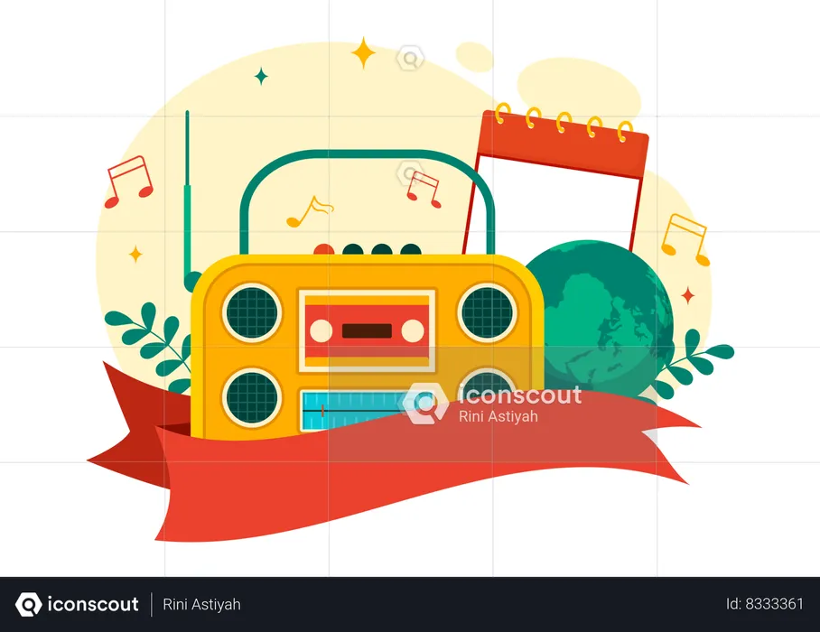 World Radio Day  Illustration