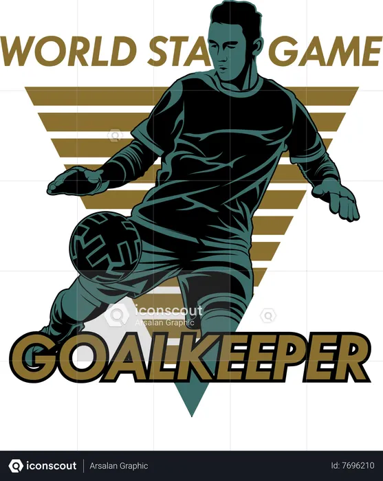 World Stars Game Goalkeeper  Illustration